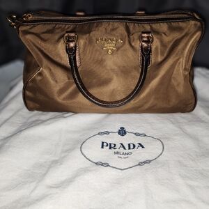 Vintage Prada metallic tessuto Nylon saffiano